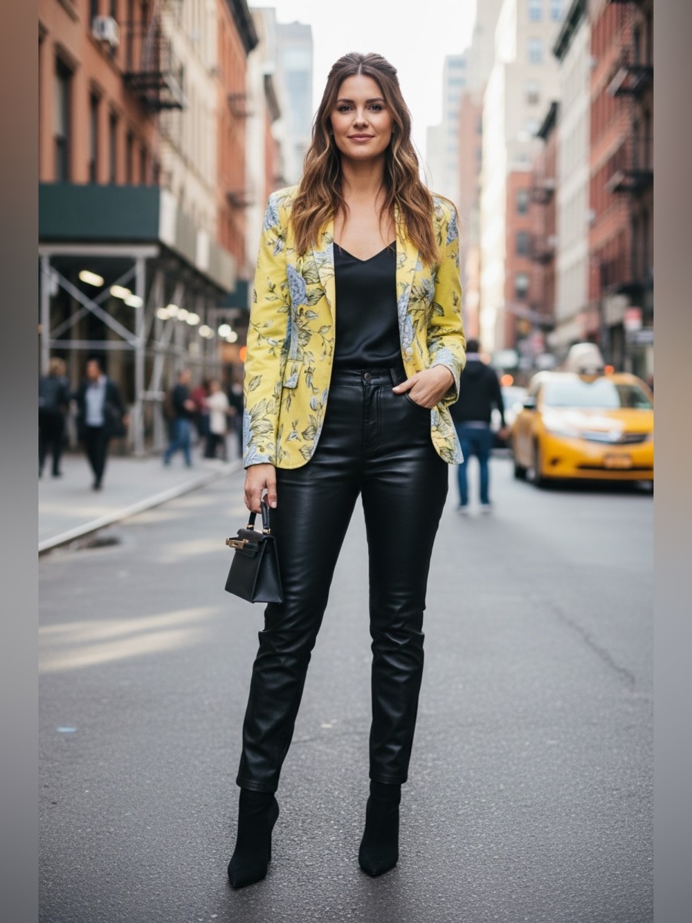 Rag & Bone Yellow Blue Rose Floral Blazer Tailored Two Button 6